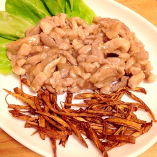 ピカイチ☆牛蒡と細切り肉の炒め（今池の人気中華再現